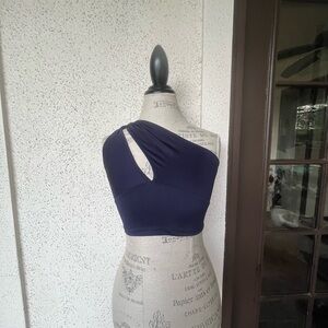 Blue top sleeveless